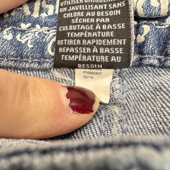 Paisley Sky Jeans Women's Size 4 Acid Wash Mid Rise Skinny Leg Denim Embellished - Picture 8 of 11